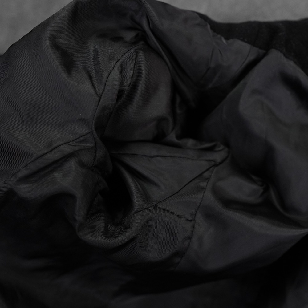 Searle Wool Blend PeaCoat Womens Small Black Double Jacket Gorpcore READ - Picture 4 of 13